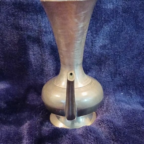 Miniature Antique Brass Ewer Water Pitcher Period Piece Genie Spout - Picture 4 of 10